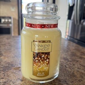 Yankee Candle All Is Bright Cream Jar 22oz